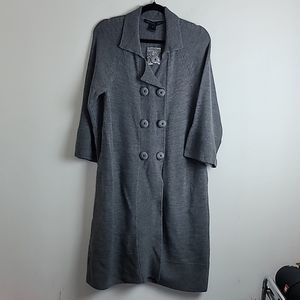 Marc by Marc Jacobs long line wool sweater jacket Sz S Grey NWT